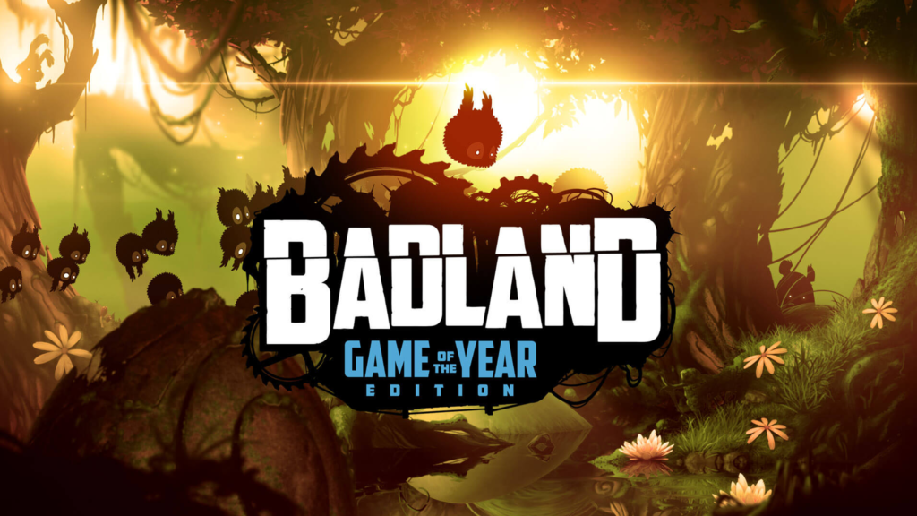 ภาพจากเกม BADLAND ที่แสดงฉากผจญภัยไซไฟแนวมืด พร้อมตัวละครบินผ่านกับดักในด่านสุดล้ำ เล่นได้ออฟไลน์