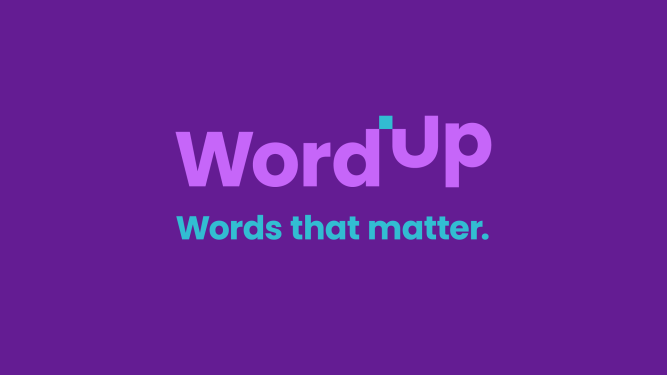 ภาพแอป WordUp แสดงตัวอย่างคำศัพท์พร้อมคลิปจากภาพยนตร์จริง